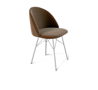 Обеденный стул SHT-ST35 / SHT-S64 (кофейный ликер/хром лак) в Стерлитамаке