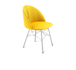 Обеденный стул SHT-ST35-1 / SHT-S107 (имперский жёлтый/хром лак) в Уфе