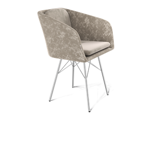 Обеденный стул SHT-ST43-1 / SHT-S64 (карамельный латте/хром лак) в Стерлитамаке