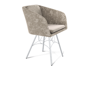 Обеденный стул SHT-ST43-1/ SHT-S100 (карамельный латте/хром лак) в Стерлитамаке