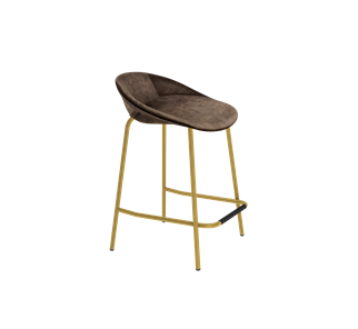 Полубарный стул SHT-ST19-SF1 / SHT-S29P-1 (кофейный трюфель/золото) в Стерлитамаке