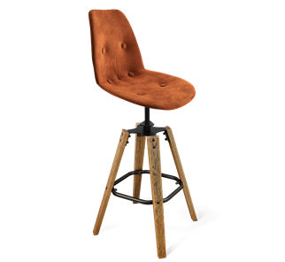 Полубарный стул SHT-ST29-C2 / SHT-S93 (песчаная буря/браш.коричневый/черный муар) в Стерлитамаке
