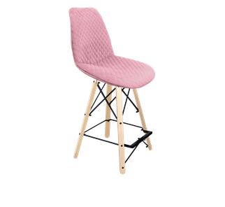 Полубарный стул SHT-ST29-С22 / SHT-S80-1 (розовый зефир/прозрачный лак/черный) в Стерлитамаке