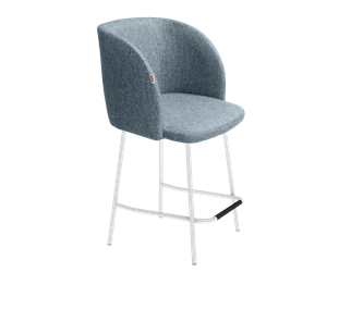 Полубарный стул SHT-ST33 / SHT-S29P-1 (синий лед/белый муар) в Стерлитамаке