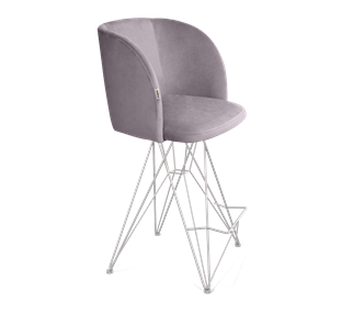 Полубарный стул SHT-ST33 / SHT-S66-1 (сиреневая орхидея/хром лак) в Стерлитамаке