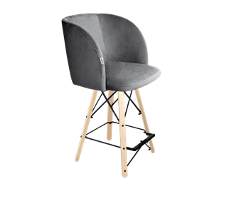 Полубарный стул SHT-ST33 / SHT-S80-1 (угольно-серый/прозрачный лак/черный) в Стерлитамаке