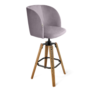 Полубарный стул SHT-ST33 / SHT-S93 (сиреневая орхидея/браш.коричневый/черный муар) в Стерлитамаке