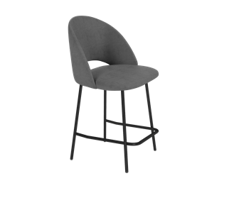 Полубарный стул SHT-ST34 / SHT-S29P-1 (платиново-серый/черный муар) в Стерлитамаке