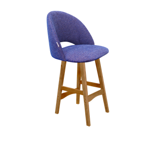 Полубарный стул SHT-ST34 / SHT-S65-1 (синий мираж/светлый орех) в Стерлитамаке