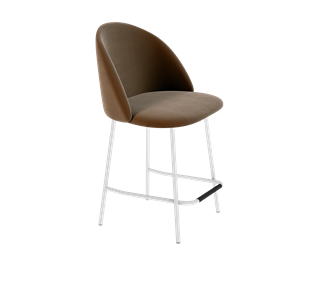 Полубарный стул SHT-ST35 / SHT-S29P-1 (кофейный ликер/белый муар) в Стерлитамаке