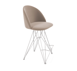 Полубарный стул SHT-ST35 / SHT-S66-1 (латте/хром лак) в Стерлитамаке