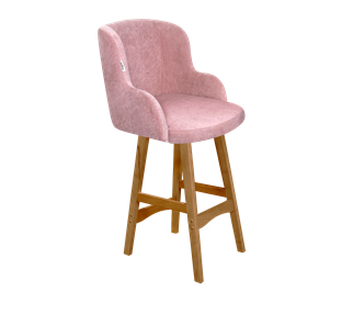 Полубарный стул SHT-ST39 / SHT-S65-1 (пыльная роза/светлый орех) в Стерлитамаке