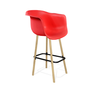 Барный стул SHT-ST31/S94 (красный/прозрачный лак/черный муар) в Стерлитамаке
