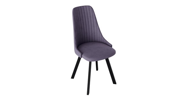 Кухонный стул Франк (паук) исп2 (Черный матовый/Микровелюр Фиолетовый) в Стерлитамаке - изображение