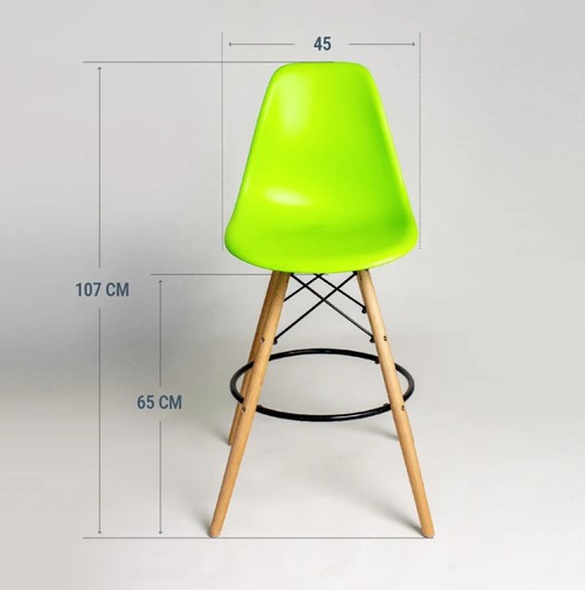 Барный стул DSL 110 Wood bar (Салатовый) в Уфе - изображение 1