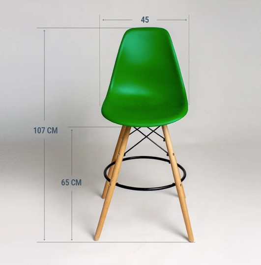 Барный стул DSL 110 Wood bar (Зеленый) в Стерлитамаке - изображение 1
