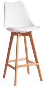 Кухонный барный стул TULIP BAR (mod. C1014H) 57х48х104 белый 018 /натуральный арт.19650 в Стерлитамаке