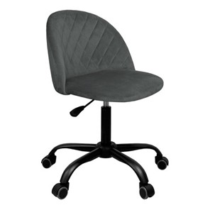 Обеденный стул BRABIX "Moon MG-074", велюр серый, пятилучие металлическое черное, 532773 в Стерлитамаке