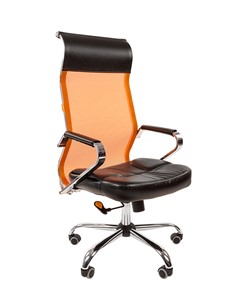 Кресло CHAIRMAN 700 сетка, цвет оранжевый в Стерлитамаке - предосмотр