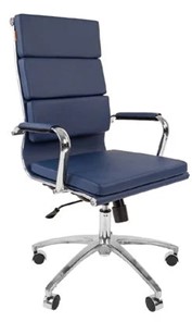 Компьютерное кресло CHAIRMAN 750 экокожа синяя в Стерлитамаке - предосмотр