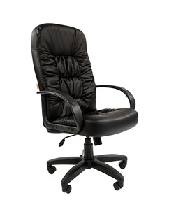 Кресло компьютерное CHAIRMAN 416, экокожа, цвет черный в Уфе