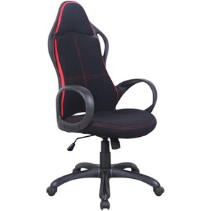Кресло офисное Brabix Premium Force EX-516 (ткань, черное/вставки красные) 531571 в Стерлитамаке
