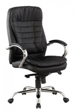 Кресло J 9031-1 экокожа /хром, черный в Стерлитамаке - изображение