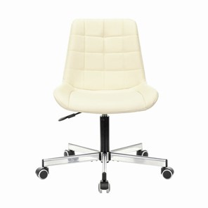 Кресло офисное Brabix Deco MG-316 (без подлокотников, пятилучие серебристое, экокожа, слоновая кость) 532081 в Стерлитамаке - предосмотр
