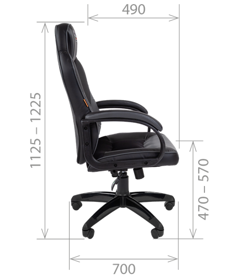 Кресло офисное CHAIRMAN GAME 17, цвет черный / голубой в Стерлитамаке - изображение 2