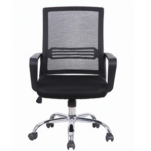 Кресло офисное Brabix Daily MG-317 (с подлокотниками, хром, черное) 531833 в Стерлитамаке