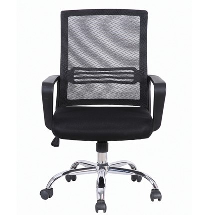 Кресло офисное Brabix Daily MG-317 (с подлокотниками, хром, черное) 531833 в Стерлитамаке - изображение