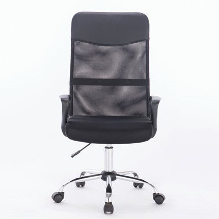 Кресло компьютерное Brabix Tender MG-330 (с подлокотниками, хром, черное) 531845 в Стерлитамаке - изображение