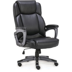 Кресло компьютерное Brabix Premium Favorite EX-577 (пружинный блок, рециклированная кожа, черное) 531934 в Стерлитамаке