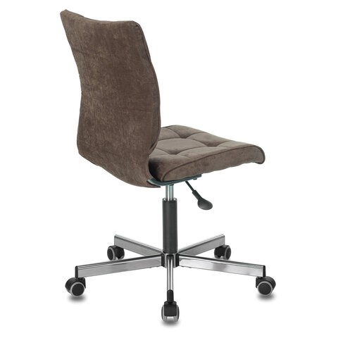 Кресло офисное Brabix Stream MG-314 (без подлокотников, пятилучие серебристое, ткань, коричневое) 532393 в Стерлитамаке - изображение 2