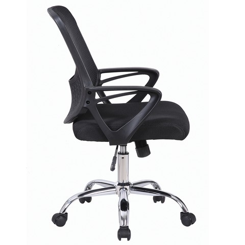 Кресло Brabix Next MG-318 (с подлокотниками, хром, черное) 531834 в Стерлитамаке - изображение 1