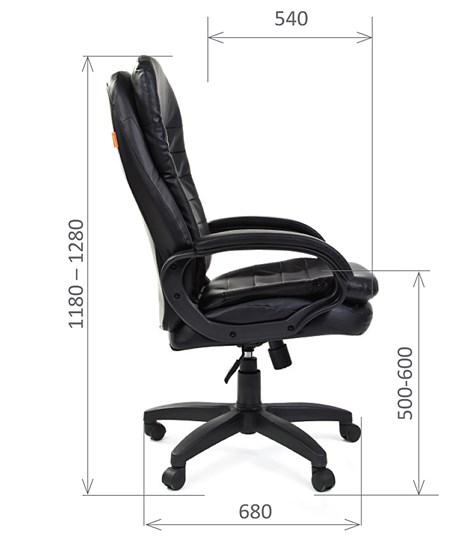 Кресло компьютерное CHAIRMAN 795 LT, экокожа, цвет черный в Стерлитамаке - изображение 2