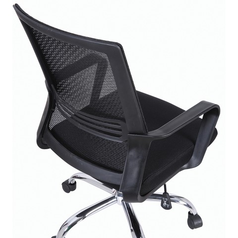 Кресло офисное Brabix Daily MG-317 (с подлокотниками, хром, черное) 531833 в Стерлитамаке - изображение 8
