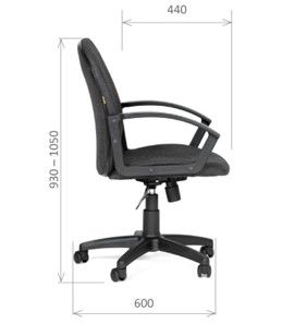 Компьютерное кресло CHAIRMAN 681 Ткань C-3 черное в Салавате - предосмотр 2