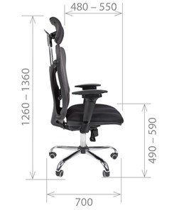 Офисное кресло CHAIRMAN 769, ткань TW 12, цвет черный в Стерлитамаке - предосмотр 2