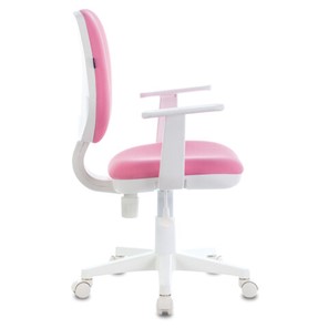 Кресло офисное Brabix Fancy MG-201W (с подлокотниками, пластик белый, розовое) 532409 в Стерлитамаке - предосмотр 1
