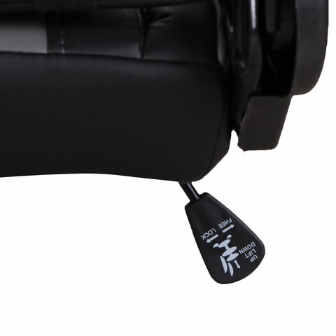 Кресло офисное Brabix GT Racer GM-100 (две подушки, экокожа, черное/серое) 531926 в Стерлитамаке - изображение 11
