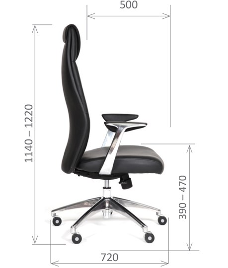 Кресло CHAIRMAN Vista Экокожа премиум черная в Стерлитамаке - изображение 2