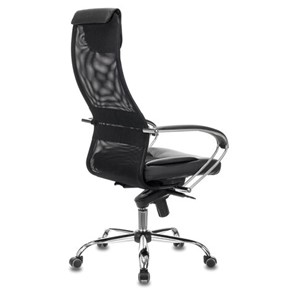 Кресло офисное Brabix Premium Stalker EX-609 PRO (хром, мультиблок, ткань-сетка/экокожа, черное) 532416 в Стерлитамаке - предосмотр 2
