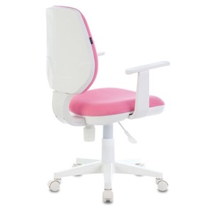 Кресло офисное Brabix Fancy MG-201W (с подлокотниками, пластик белый, розовое) 532409 в Стерлитамаке - предосмотр 2