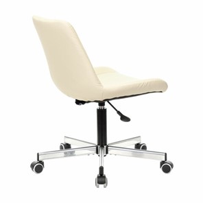 Кресло офисное Brabix Deco MG-316 (без подлокотников, пятилучие серебристое, экокожа, слоновая кость) 532081 в Стерлитамаке - предосмотр 2