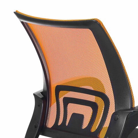 Кресло Brabix Fly MG-396 (с подлокотниками, сетка, оранжевое/черное) 532084 в Стерлитамаке - изображение 6