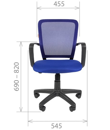 Офисное кресло CHAIRMAN 698 black TW-05, ткань, цвет синий в Стерлитамаке - изображение 1