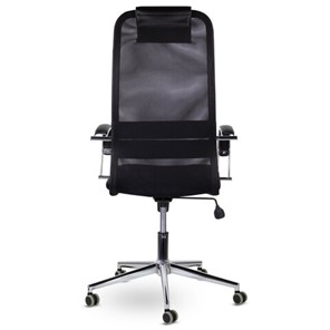 Кресло компьютерное Brabix Premium Pilot EX-610 CH (хром, ткань-сетка, черное) 532417 в Стерлитамаке - предосмотр 4