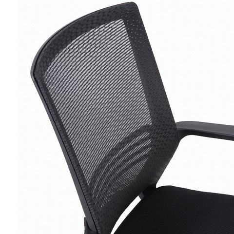 Кресло офисное Brabix Daily MG-317 (с подлокотниками, хром, черное) 531833 в Стерлитамаке - изображение 3