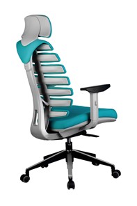 Кресло Riva Chair SHARK (Лазурный/серый) в Стерлитамаке - предосмотр 3